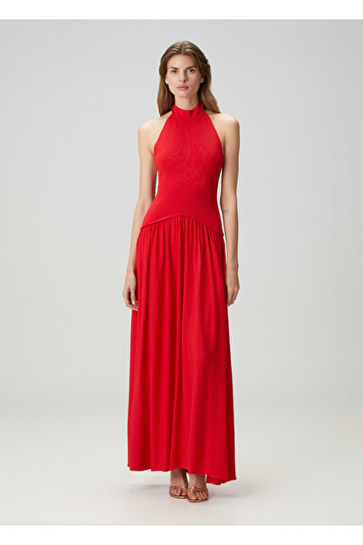 Solid & Striped Soglio Kırmızı Maksi Elbise