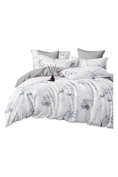 OEM Elegant Double Bed Linen Set with 6 Pieces, Finet Cotton, Elastic Sheet 180x200cm, 4 Pillowcases, Qu