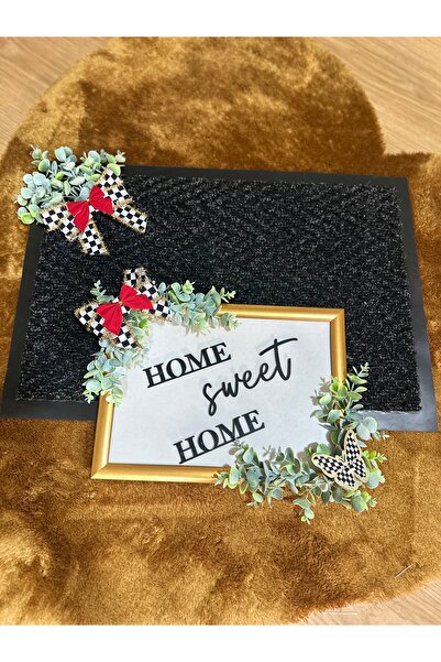 Marrone Home Sweet Home Νέο σπίτι Δώρο Στολίδι πόρτας Πλαίσιο Χαλάκι