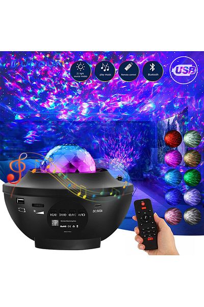 Choice RGB Colorful Starry Projector Galaxy Night Light Child Bluetooth USB Music Player Star NightLight Ro