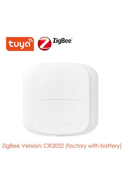 Choice Zigbee Version Tuya Wifi / Zigbee 2 Gang Wireless Hand -Remoter Scene Switch Button Controller Batte