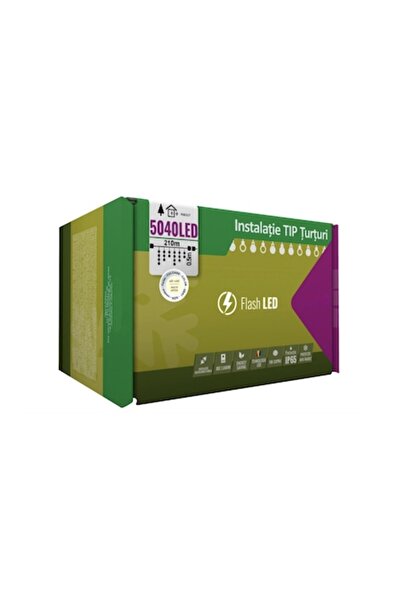 Casa Grande Instalație luminoasă de Crăciun, 210 m, 5040 LED-uri, alb cald, i...