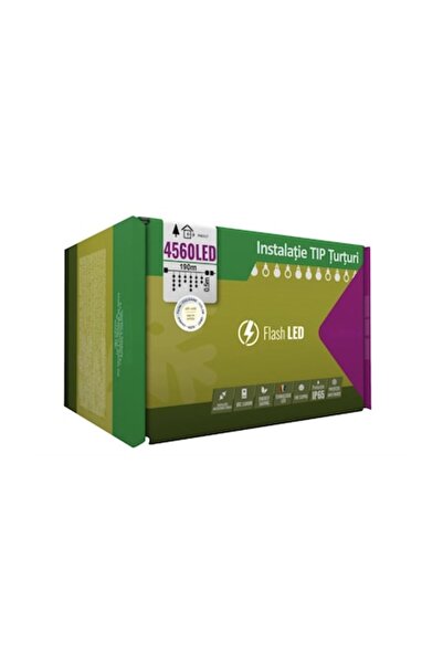 Casa Grande Instalație de Crăciun, 190 metri, 4560 LED-uri, Alb cald, Bliț, C...