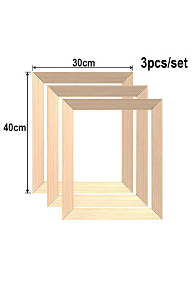 Choice 3pcs 30x40cm 3pcs Canvas Frame Wooden Frames Wooden Photo Oil Painting...