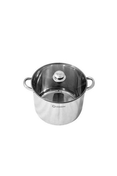 OEM Stainless steel pot with glass lid, 5.6 L capacity, 20 CM diameter