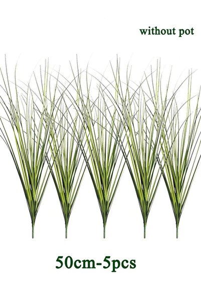 Choice 50 سم، 5 قطع من عشب القصب الاصطناعي، نباتات عشب البصل المزيفة الكبيرة،...