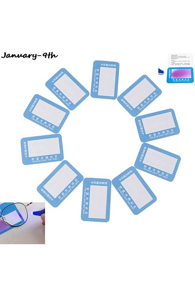 Choice 10Pcs/set Anti-Blue Light Test Card Glasses UV Accessories Blue Detection Generator