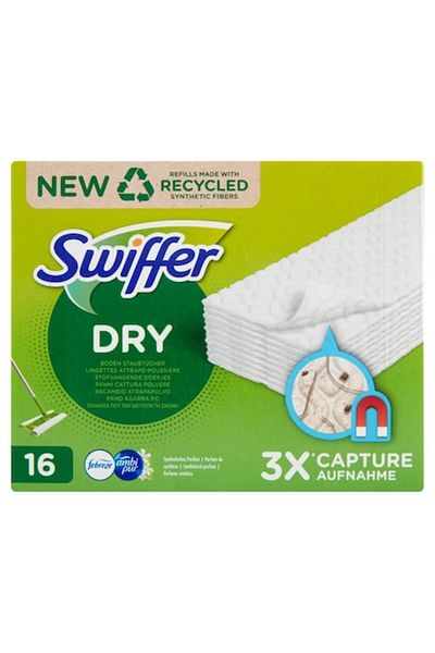 Swiffer Set Rezerve Lavete Uscate de Capturare a Prafului cu Parfum Ambi Pur, 16 buc