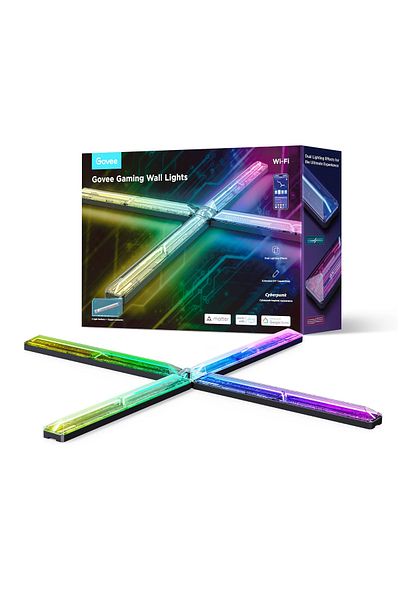 Govee Set 4+1 bara LED Gaming Wall Light, H6063, RGBIC, Smart, Sincronizare Muzica, Wifi, Alexa