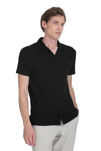 Hatemoğlu Black Regular Fit Collar Shirt