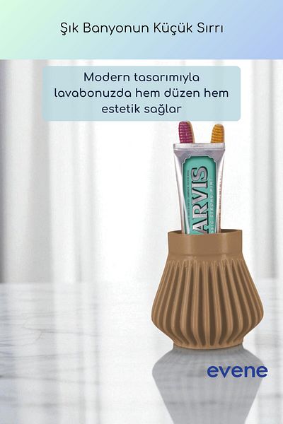 Evene Θήκη οδοντόβουρτσας Βάση οδοντόβουρτσας Βάση οδοντόβουρτσας Milk Coffee Color Model 83