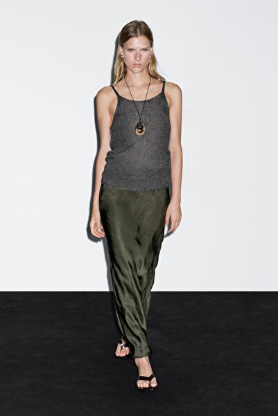 Massimo Dutti Uzun saten etek