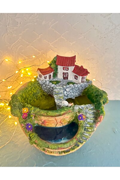 Kumsal Hobi Sanat Dekoratif Bahçe Süsü Polyester Sukulent Saksı