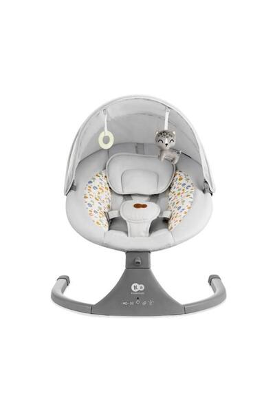 Kinderkraft Elektrická houpačka/sedadlo LUMI 2 s dálkovým ovládáním, maximální nosnost 9 kg, šedá