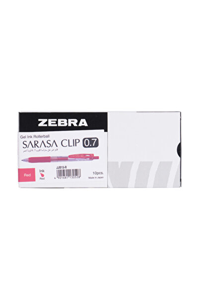 Zebra SA-CLIP PEN 0.7 RED CLR BOX OF 10