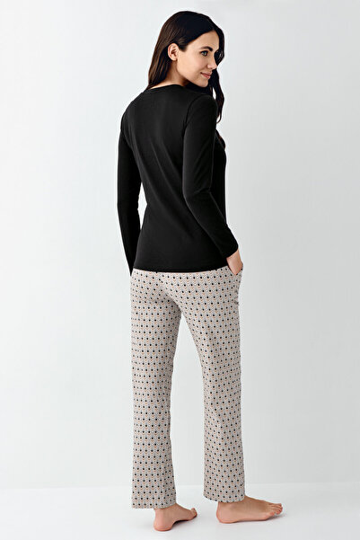 Pierre Cardin Kadın Siyah Pijama Takımı