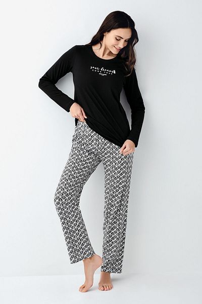 Pierre Cardin Women's Black Pajama Set