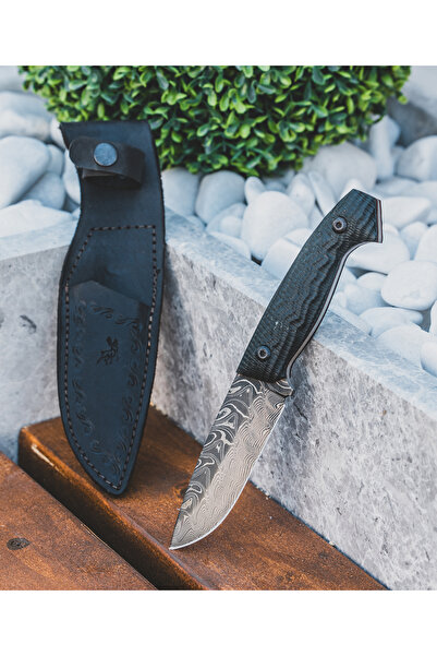 Huğlu Çelik Damascus Çelik Av Bıçağı