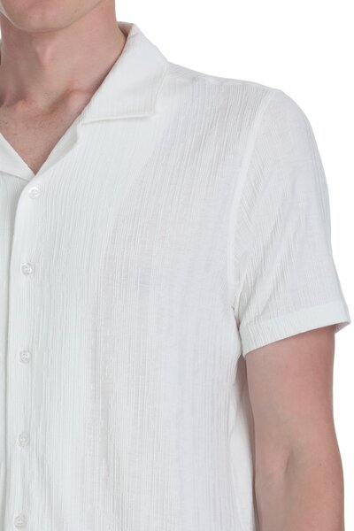 Hatemoğlu White Regular Fit Collar Shirt