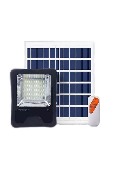 Supfire Superfire FF1-B LED Floodlight, Solar Panel, Light Sensor, 41W, 320lm, 5000mAh, Remote Control