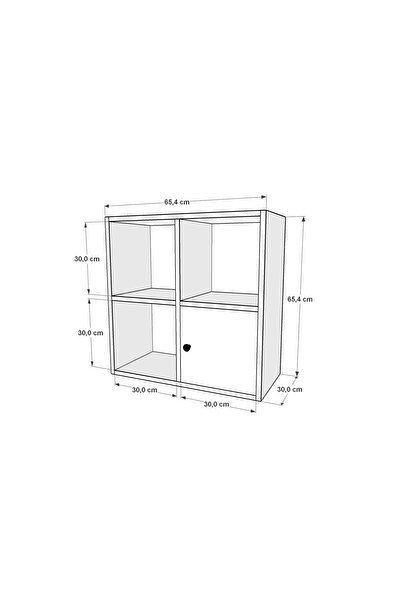 Nettrends Rafli Kapakli Komodin Beyaz 65 Cm Kmd-1009-Ç