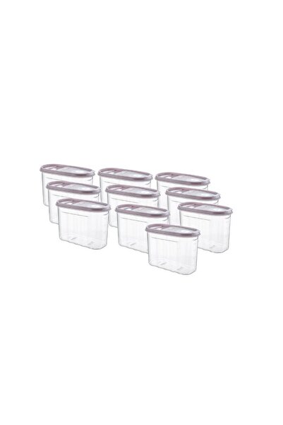 OEM Set 10 buc Cutie pentru alimente, din plastic, cu capac, 1.25 l, SULTAN HOME