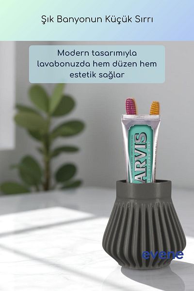 Evene Θήκη οδοντόβουρτσας Βάση οδοντόβουρτσας Βάση οδοντόβουρτσας Σκούρο γκρι Χρώμα Μοντέλο 83