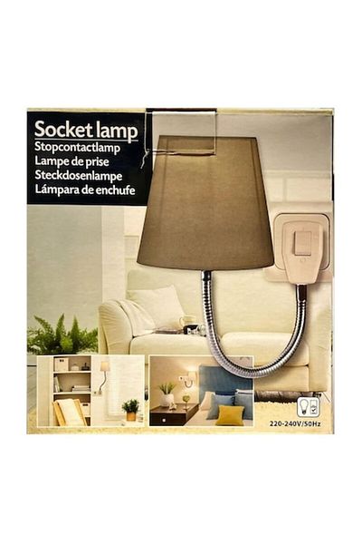 OEM Lampa pentru priza cu intrerupator, 40W, crem, 45 cm
