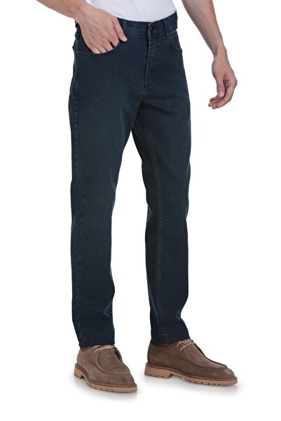 Hatemoğlu Navy Blue Regular Fit 5 Pocket Cotton Jeans