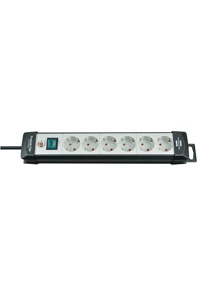 Brennenstuhl Prelungitor Premium-Line 6 prize, Intrerupator, 3m