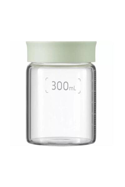BUYDEEM Borcan de depozitare CS1002/A1-CG, sticlă, 300ml x2 (verde)