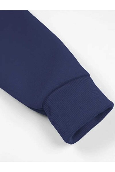 caddekombin Світшот з капюшоном і кишенями з принтом Shut Up Dave, бавовняний, синій