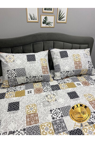 Çetinhome Çift Kişilik Kapitone Pike Seti 4 Mevsim Anadolu