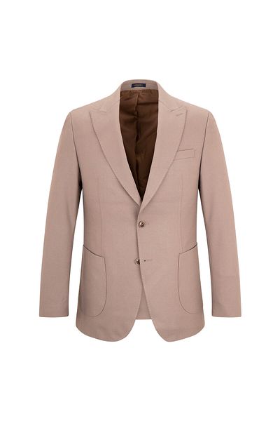 Hatemoğlu Mink Comfort Fit Pointed Collar Classic Jacket