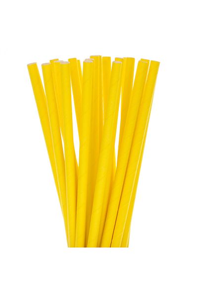 Paper Straws Biodegradable paper straws, Paper Straws, yellow color, 100pcs/set