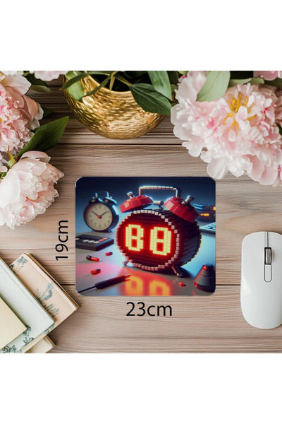 Luluyen لوحة ماوس منبه قديمة مع ضوء ناعم - 19 × 23 سم 2 مم مستطيلة مطبوعة مستوردة