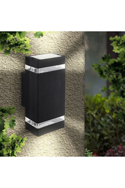 MasterLED Lampă de exterior, 2x LED GU10, 35W, orientare sus-jos, IP54, neagră