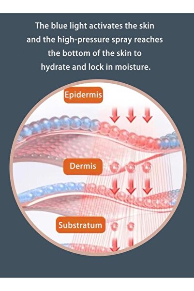 Yelajoy Nano High Pressure Handheld Blue Light Oxygenator Face Hydration Instrument,Hydration,Facial Mist