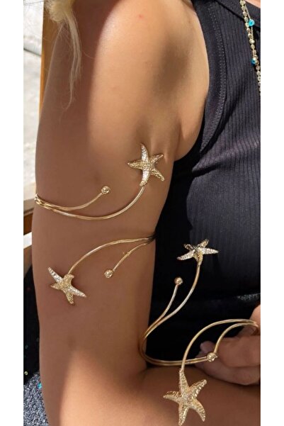 Serkan Kul مشبك ذراع مارسلا ستيل هيلين هيلينيستيك بازو ذهبي قابل للتعديل