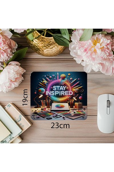 Luluyen Mouse Pad inspirat strălucitor – Special pentru creativitate – 19x23cm 2mm Mouse Pad dreptunghiular imprimat importat