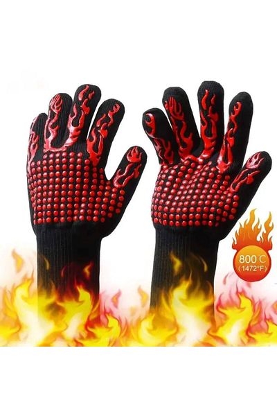 Aric 932F Heat Resistant Flame Oven Barbecue Outdoor BBQ Gloves