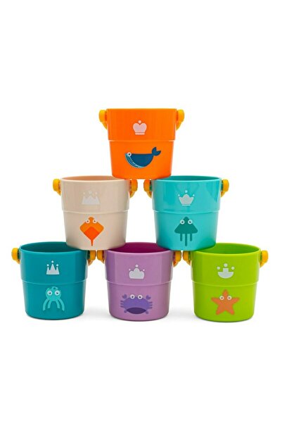 BabyMix_SP Set 6 jucarii de baie, Baby Mix, Pentru stivuire si