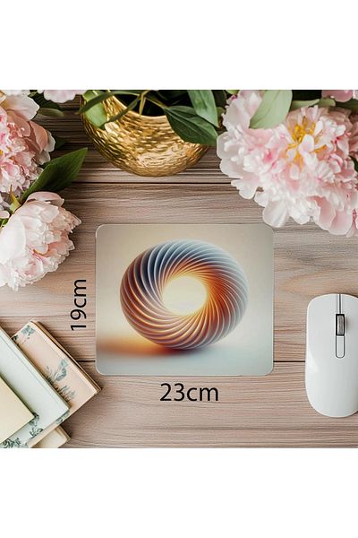 Luluyen Mousepad cu design geometric cu inel strălucitor - 19x23 cm 2 mm dreptunghiular importat imprimat mouse pad