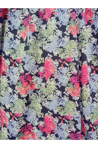 hoaryage Robadan Long Sleeve 100% Viscose Pressed Floral Mother Dress, Prayer Dress, Hijab Dress
