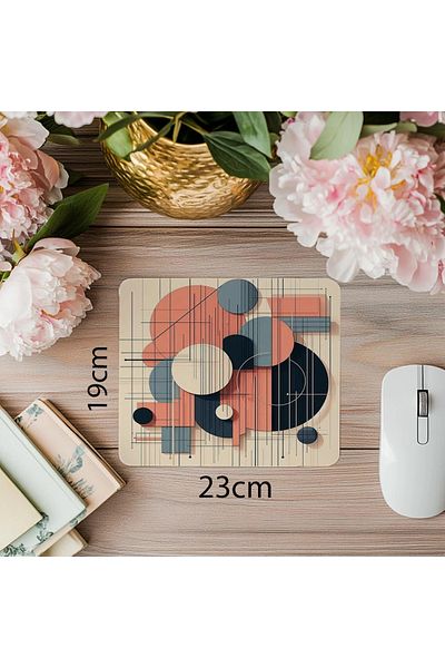 Luluyen Подложка за мишка Deconstruction Simple Geometry - 19x23 см 2 мм правоъгълна подложка за мишка с вносна щампа