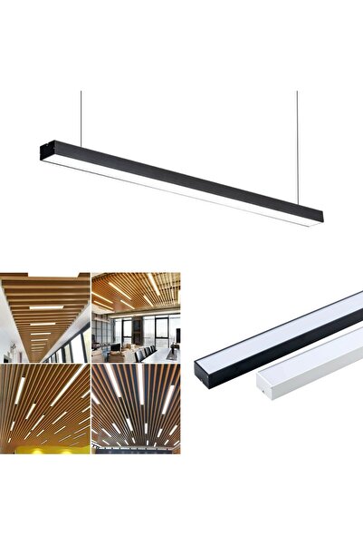 OEM LED linear lighting fixture, 55W, cold light 6500k, length 120CM, black body color