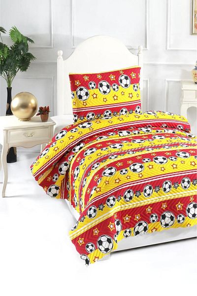 Çeyiz Diyarı Κάλυμμα μονού κρεβατιού με υπερήχους Quilted Champion Κίτρινο Κόκκινο