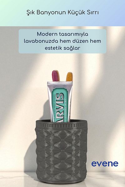 Evene Θήκη οδοντόβουρτσας Βάση οδοντόβουρτσας Βάση οδοντόβουρτσας Σκούρο γκρι Χρώμα Μοντέλο 85