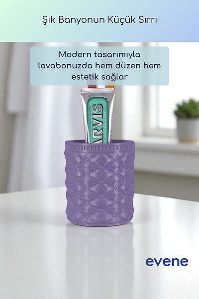 Evene Θήκη οδοντόβουρτσας Βάση οδοντόβουρτσας Βάση οδοντόβουρτσας Ανοιχτό μωβ Χρώμα Μοντέλο 85