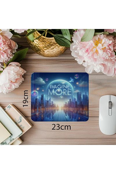 Luluyen Mousepad cu scris strălucitor de tranziție albastru violet - 19x23 cm 2 mm dreptunghiular Mouse Pad imprimat importat